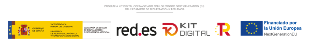 Kit Digital · Plan de Recuperación, Transformación y Resiliencia · Financiado por la Unión Europea – NextGenerationEU